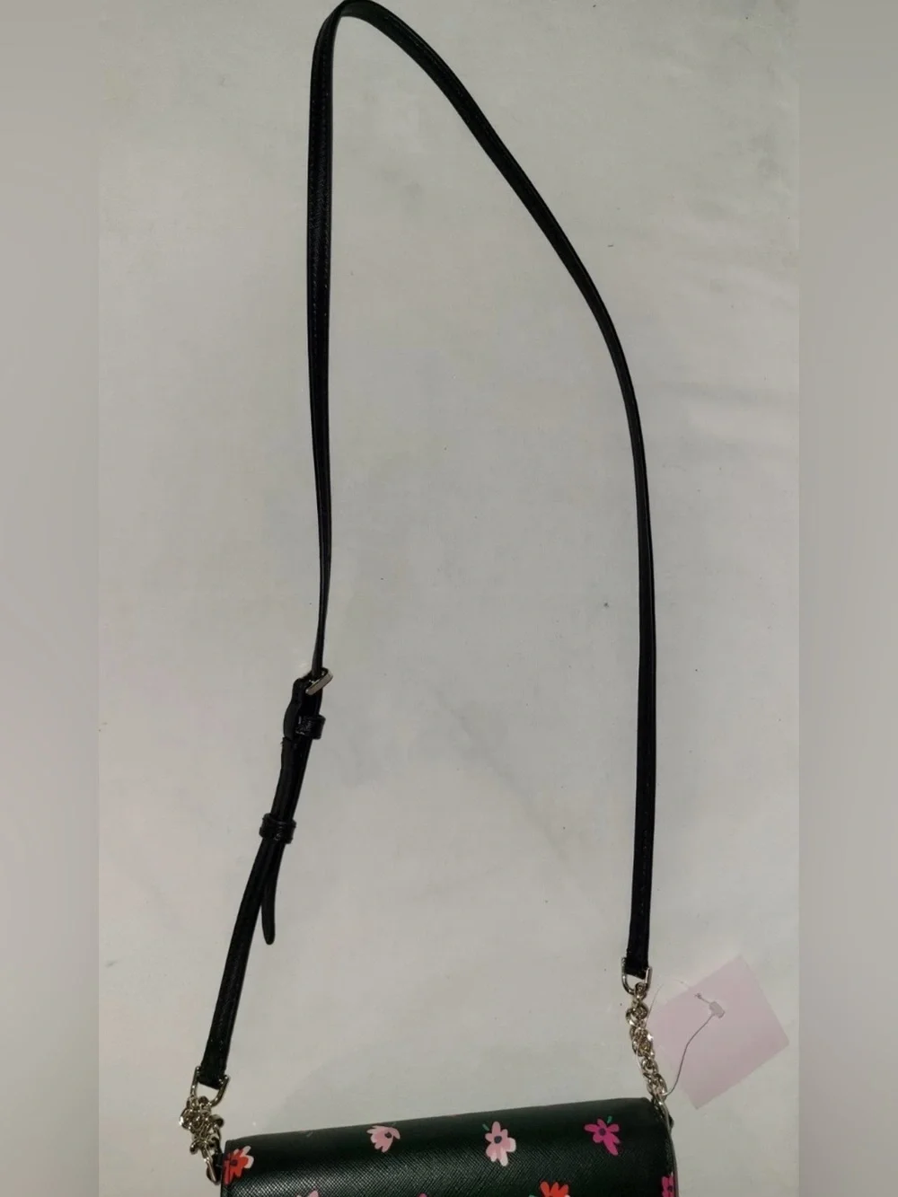 Kate Spade Staci Ditsy Buds Crossbody Bag Built-In Wallet Black Floral WLR00607